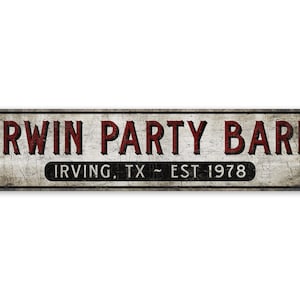 Custom Party Barn - Party Barn Decor - Party Barn Sign - Barn Party Decor - Vintage Style Sign - Premium Quality Rustic Metal Sign