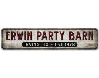 Custom Party Barn - Party Barn Decor - Party Barn Sign - Barn Party Decor - Vintage Style Sign - Premium Quality Rustic Metal Sign