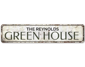 Green House Sign - Custom Green House - Greenhouse Decor - Greenhouse - Vintage Style Sign - Premium Quality Rustic Metal Sign
