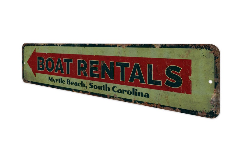 Boat Rental Arrow Sign - Boat Rental Decor - Boat Rental Sign - Vintage ...