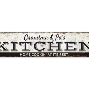 House Kitchen Sign - Home Cooking Sign - Home Cooking Decor - Vintage Style Sign - Grandmas Kitchen Sign - Premium Quality Rustic Metal Sign