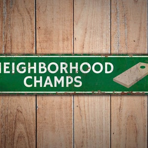Quartier Champs - Panneau Champs - Cadeau pour la maison - Décoration de maison - Panneau de style vintage - Panneau en métal rustique de qualité supérieure
