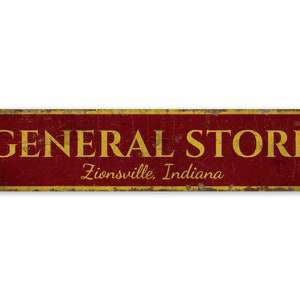 General Store Sign - General Store Decor - Vintage Style Sign - Groceries sign - Premium Quality Rustic Metal Sign