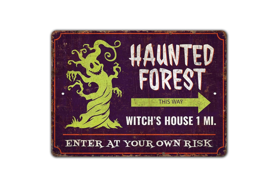 Haunted Forest Sign - Christian Sign - Halloween Decor - Religious Sign ...