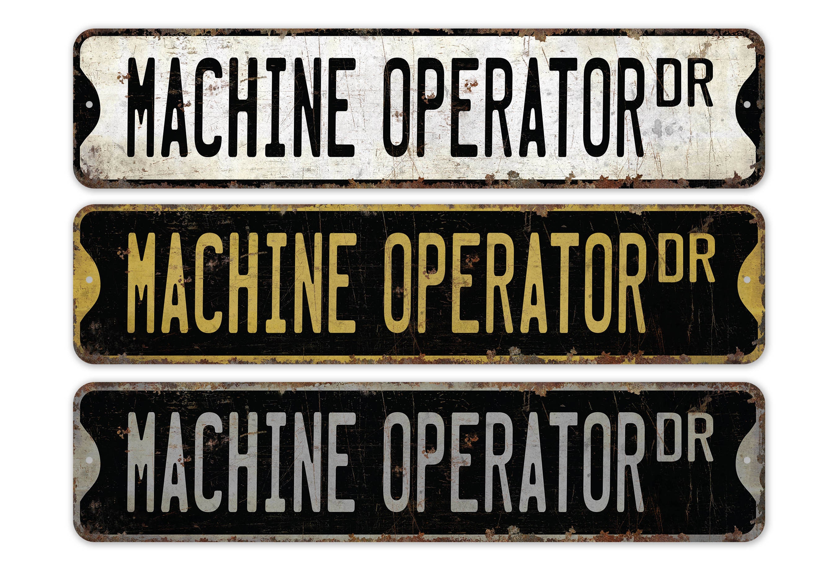 Machine Operator - Machine Operator Sign - Machine Operator Decor - Vintage Style Sign - Street Sign - Premium Quality Rustic Metal Sign