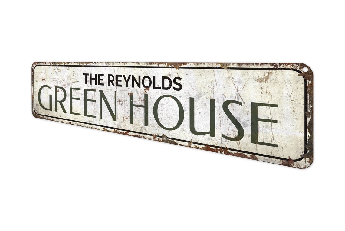 Green House Sign Custom Green House Greenhouse Decor Etsy