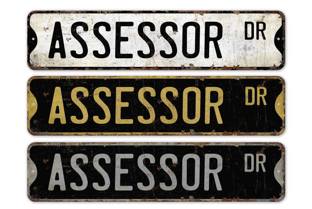 Assessor - Assessor Sign - Assessor Decor - Vintage Style Sign - Custom ...