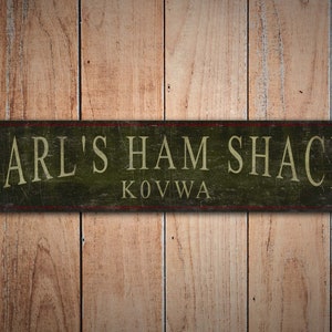 Custom Ham Radio - Ham Radio Sign - Ham Radio Decor - Vintage Style Sign - Premium Quality Rustic Metal Sign