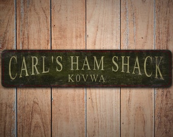 Custom Ham Radio - Ham Radio Sign - Ham Radio Decor - Vintage Style Sign - Premium Quality Rustic Metal Sign