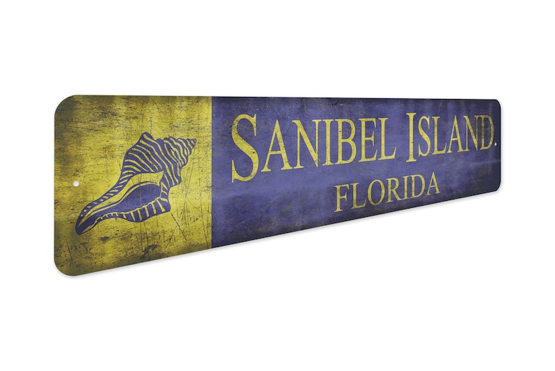 Sanibel Island Sign - Custom Island Sign - Vintage Style Sign - Sanibel ...