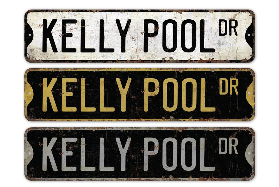 Kelly Pool Sign Kelly Pool - Kelly Pool Sign - Kelly Pool Game - Pool Game Sign - Kelly ...