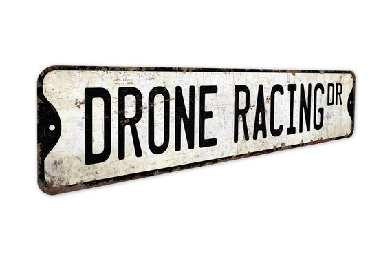 Drone Racing - Drone Racing Sign - Drone Racing Decor - Boxing Decor - Sports Sign - Premium Quality Rustic Metal Sign