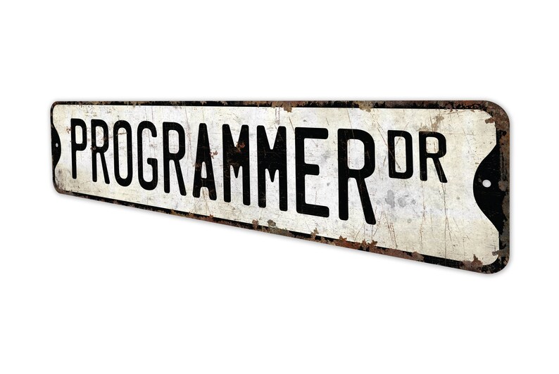 Programmierer - Programmierer Schild - Programmierer Dekor - Vintage Stil Schild - Benutzerdefinierte Straßenschild - Premium Qualität rustikales Metallschild Bild 3