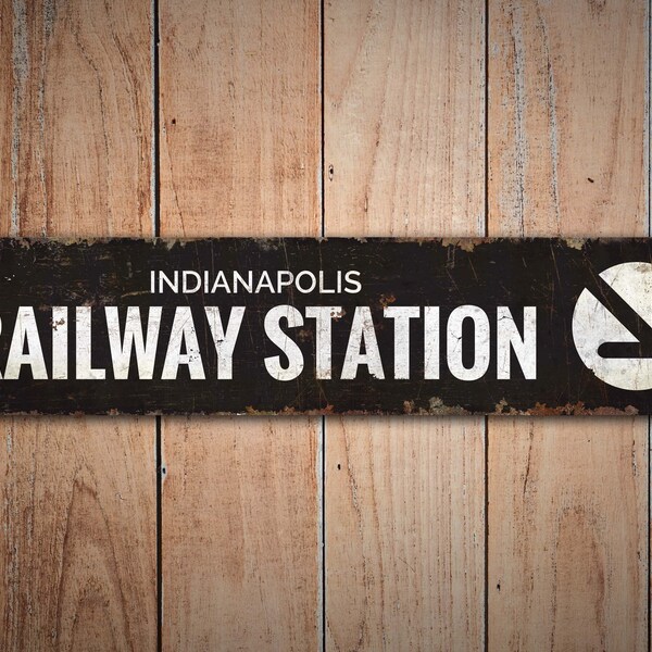 Metal Railway Station Sign - Etsy