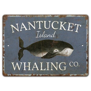 Nantucket Whaling Co. - Whaling Co. Sign - Whaling Co - Nantucket Whaling Sign - Vintage Style Sign - Premium Quality Rustic Metal Sign