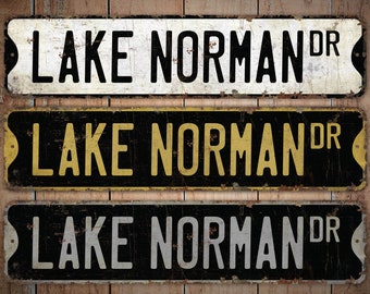 Lake Norman - Lake Norman Sign - North Carolina Lake - Lake Norman Decor - Custom Style Decor - Premium Quality Rustic Metal Sign