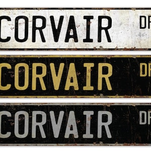 Corvair - Corvair Sign - Classic Car Sign - Chevrolet Corvair Sign - Custom Style Decor - Premium Quality Rustic Metal Sign