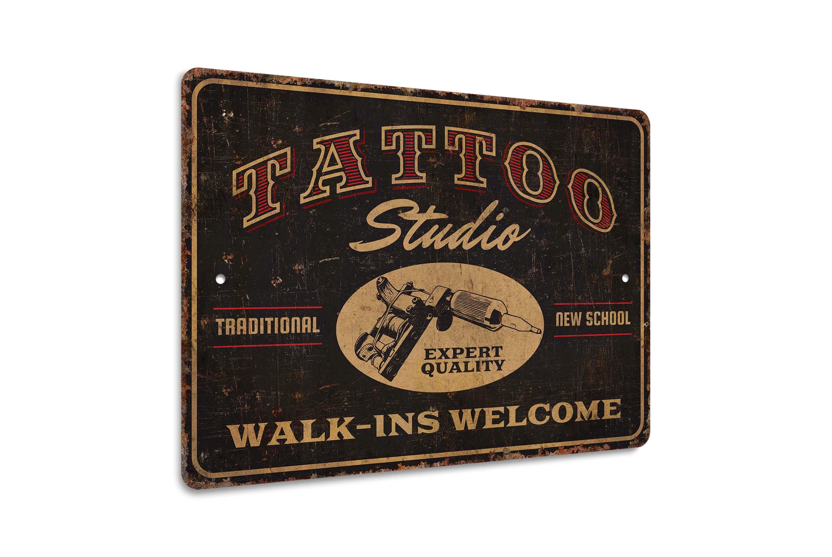 Tattoo Studio Sign - Tattoo Shop Decor - Custom Tattoo - Tattoo Studio ...