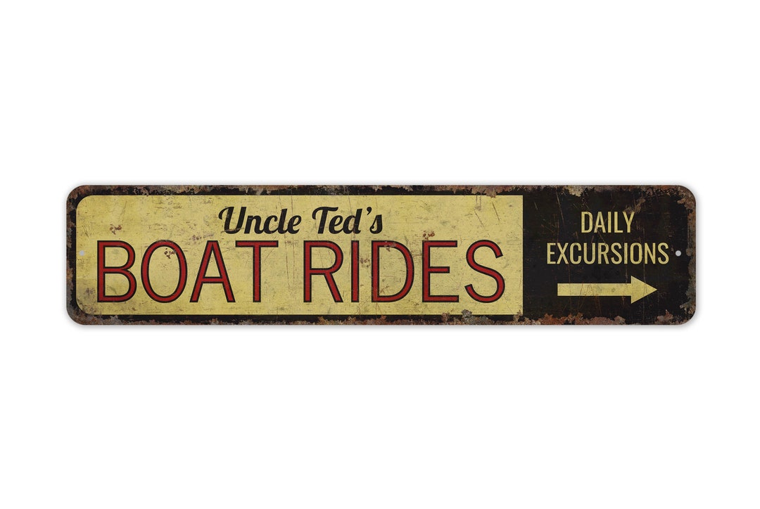 Boay Ride Sign Boat Rides - Boat Rides Sign - Boat Rides Decor - Vintage Style Sign ...