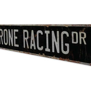Drone Racing - Drone Racing Sign - Drone Racing Decor - Boxing Decor - Sports Sign - Premium Quality Rustic Metal Sign image 8