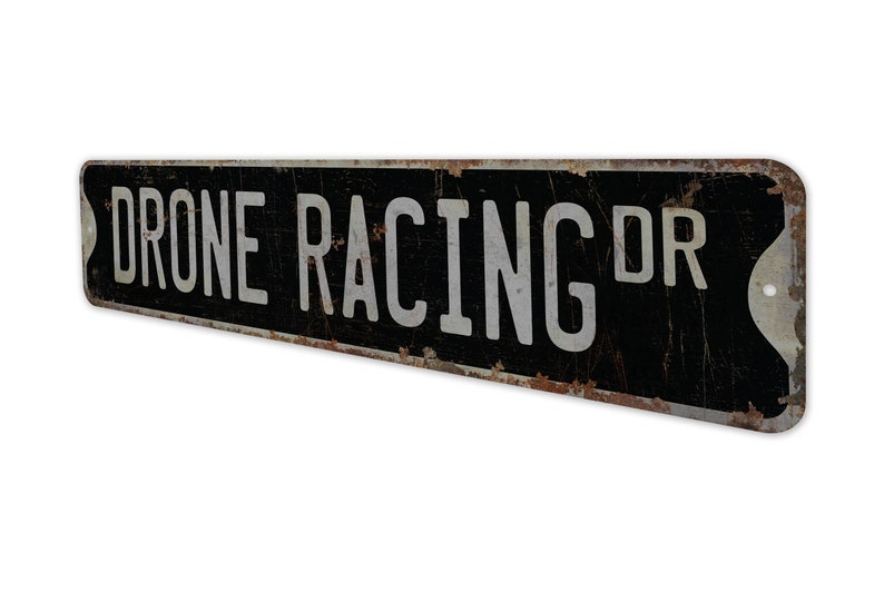 Drone Racing - Drone Racing Sign - Drone Racing Decor - Boxing Decor - Sports Sign - Premium Quality Rustic Metal Sign image 8