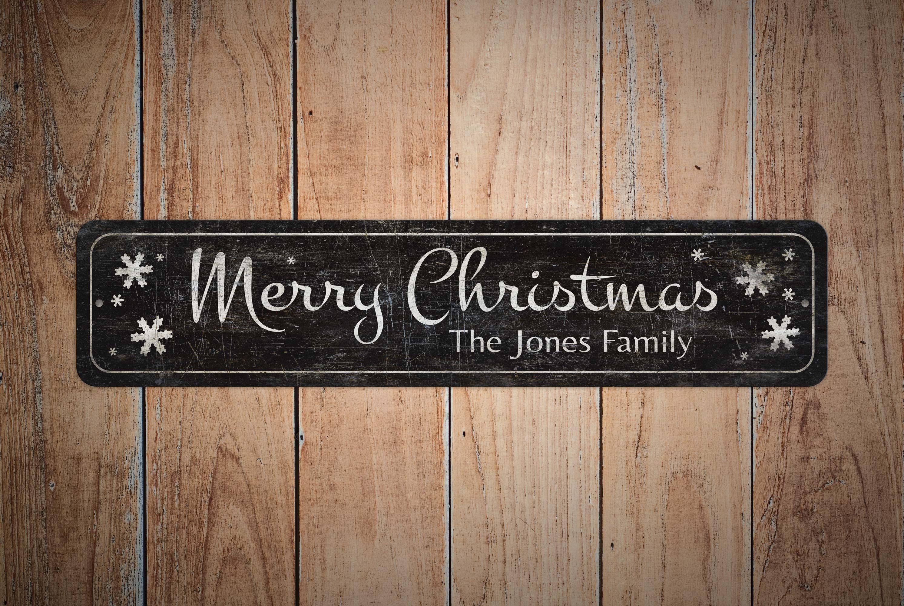 Christmas Sign - Vintage Style Sign - Christmas Greet Sign - Merry ...