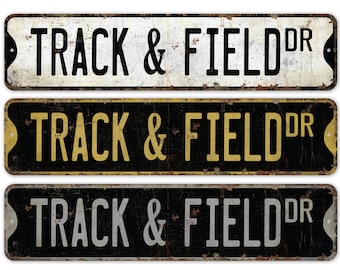 Track Field - Track Field Sign - Track Field Game - Custom Track Field - Sports Sign - Premium Quality Rustic Metal Sign