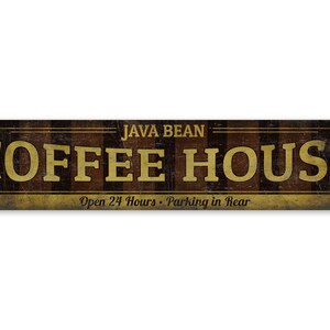 Coffee House Sign - Coffeehouse Arrow Sign - Vintage Style Sign - Coffee House Decor- Premium Quality Rustic Metal Sign