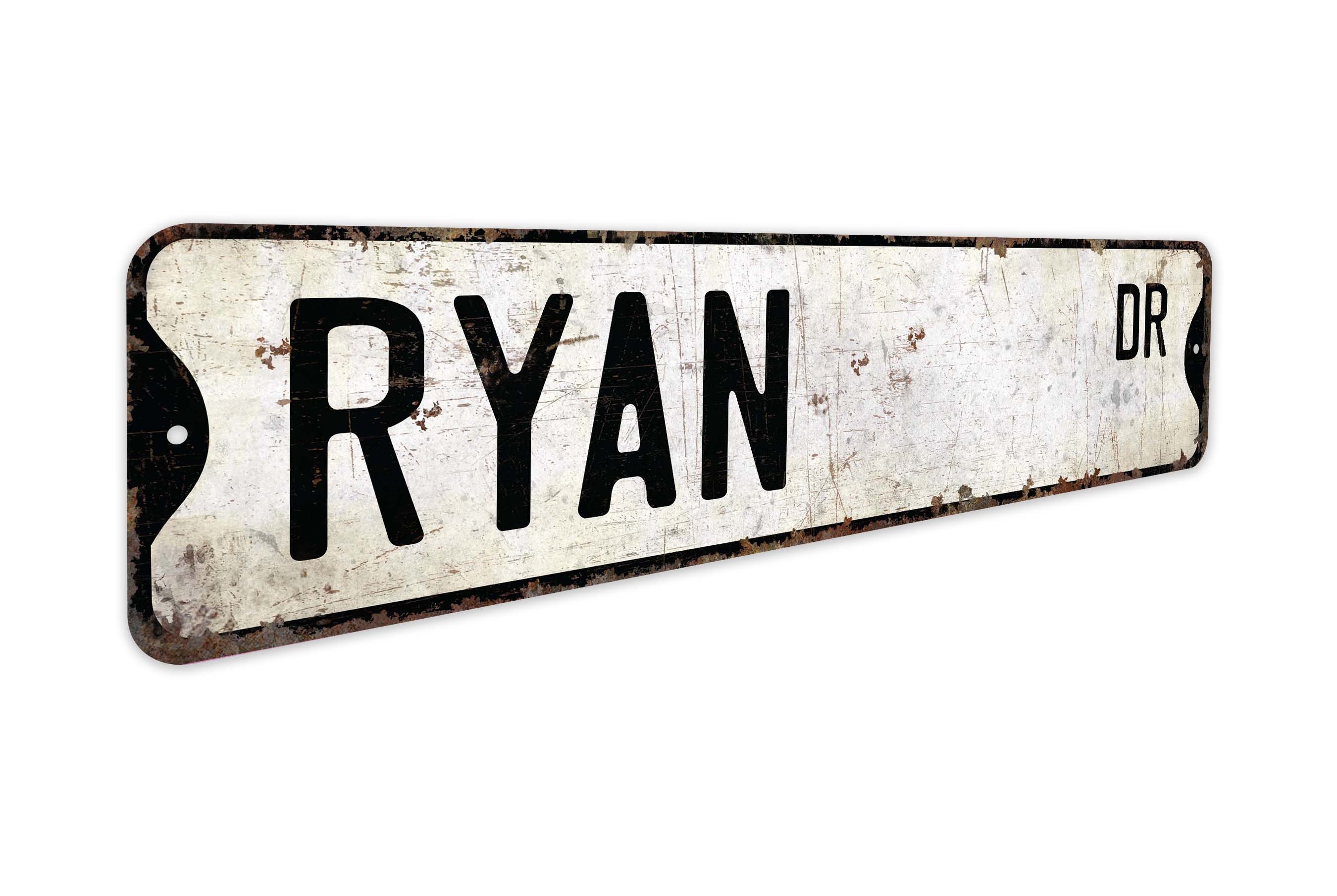Ryan Rd Sign Ryan Name Sign - Kids Room Door Sign - Boys Room Sign - Family Name ...