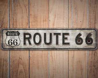 G scale Route 66 rusty  Road sign 