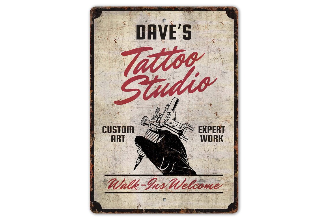 Custom Tattoo Sign - Tattoo Studio Sign - Tattoo Shop - Tattoo Lover ...
