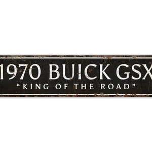 1970 Buick GSX - Buick GSX Sign - Buick GSX Decor - Classic Car Sign -  Vintage Style Sign - Premium Quality Rustic Metal Sign