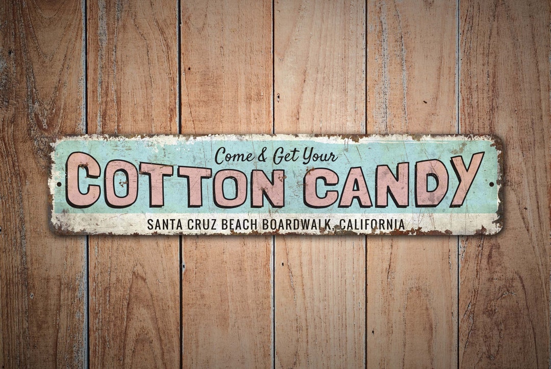 Cotton Candy Sign - Cotton Candy Shop Sign - Cotton Candy Decor - Vintage Style Sign - Premium Quality Rustic Metal Sign