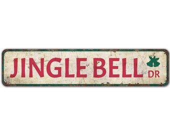 Jingle Bell Sign - Christmas Decor - Christmas Sign - Jingle Bell Decor - Vintage Style Sign - Premium Quality Rustic Metal Sign