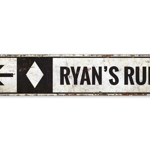 Ryan&#39;s Run - Ryan&#39;s Run Sign - Ryan&#39;s Run Decor - Vintage Style Sign - Custom Text Sign - Premium Quality Rustic Metal Sign