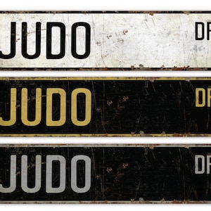 Judo Sign - Judo Game Sign - Japanese Martial Art - Judo Decor - Custom Judo - Sports Sign - Premium Quality Rustic Metal Sign