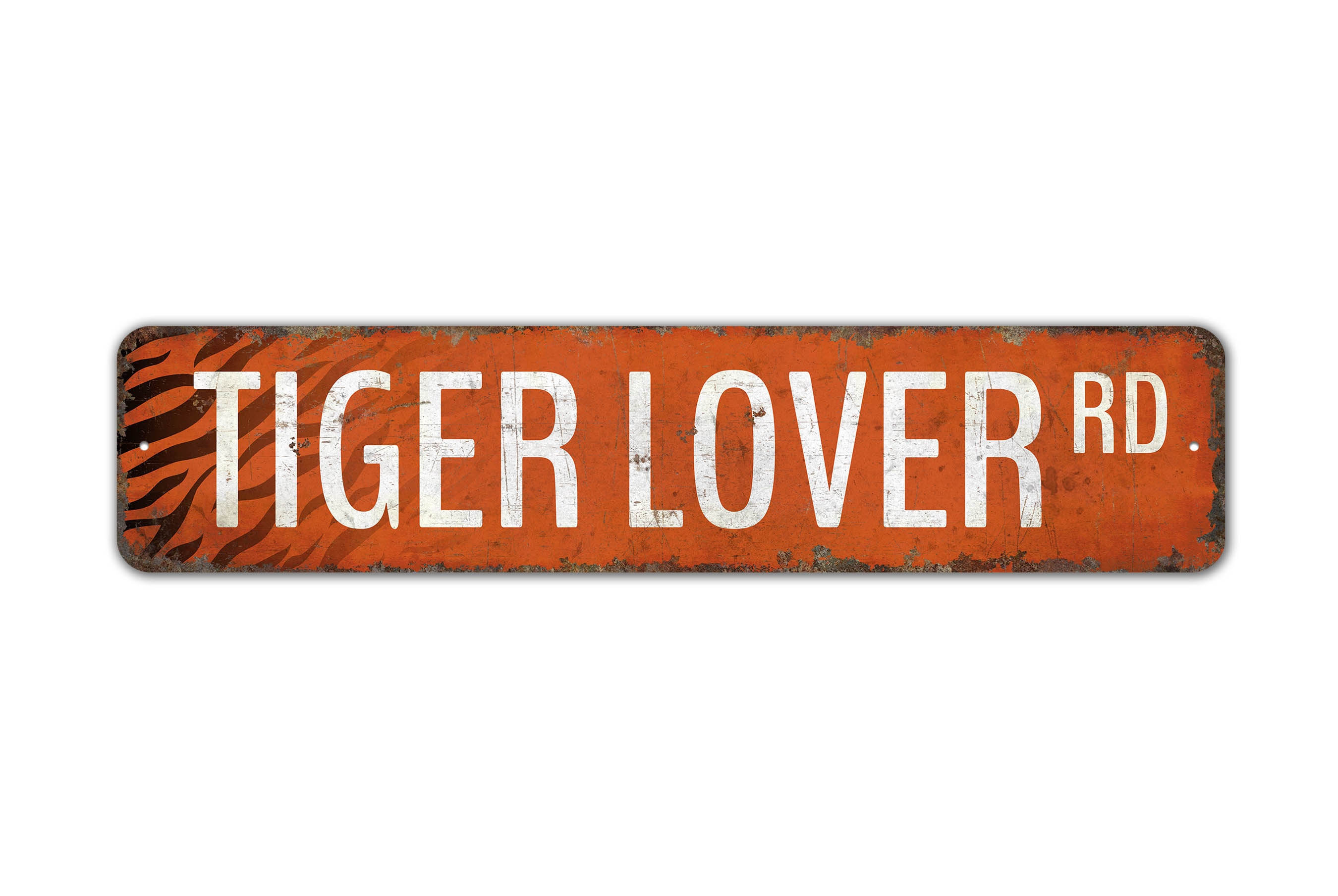 Tiger Lover - Tiger Lover Decor - Tiger Lover Sign - Zoo Sign - Zoo Animal Sign - Vintage Style Sign - Premium Quality Rustic Metal Sign