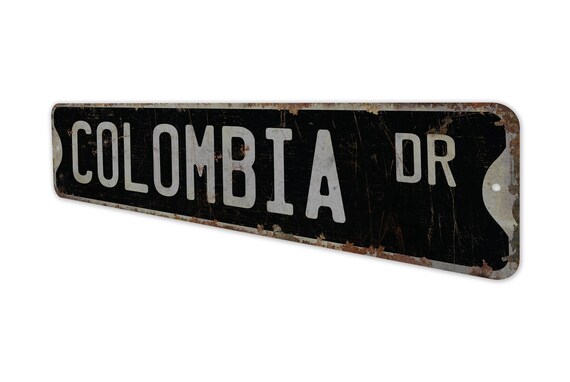 Colombia - Colombia Sign - Colombia Decor - Vintage Style Sign