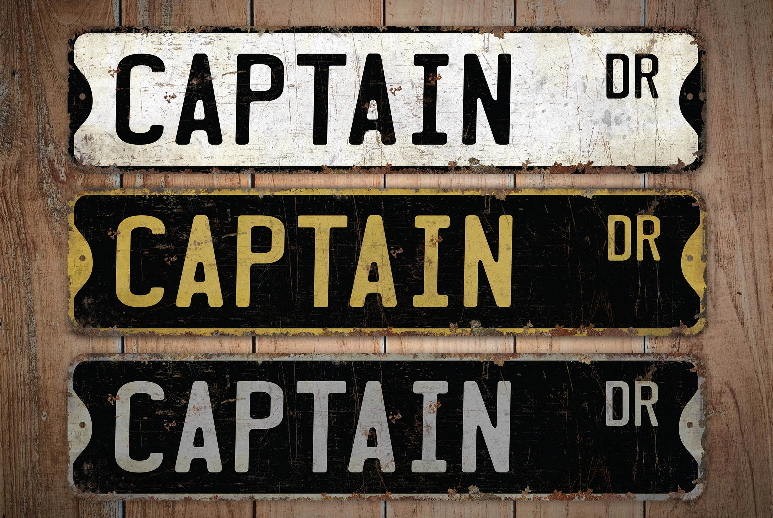 Captain - Captain Sign - Captain Decor - Vintage Style Sign - Custom ...