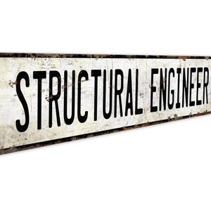 Engenheiro Estrutural - Placa de Engenheiro Estrutural - Decoração de Engenheiro Estrutural - Placa Estilo Vintage - Placa de Metal Rústico de Qualidade Premium imagem 3