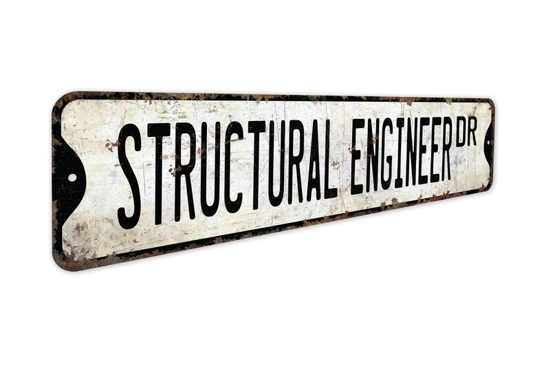 Engenheiro Estrutural - Placa de Engenheiro Estrutural - Decoração de Engenheiro Estrutural - Placa Estilo Vintage - Placa de Metal Rústico de Qualidade Premium imagem 3