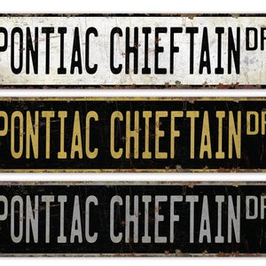 Pontiac Chieftain - Pontiac Chieftain Sign - Pontiac Chieftain Decor - Vintage Car Sign - Premium Quality Rustic Metal Sign