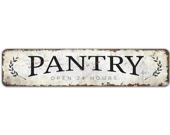 Pantry Sign - Pantry Decor - Pantry Lover Gift - Sign For Pantry - Food Market Sign - Vintage Style Sign - Premium Quality Rustic Metal Sign