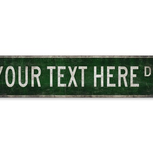 Custom Street Sign - City Street Sign - Vintage Style Sign - Vintage Street Sign - Personalized Sign - Premium Quality Rustic Metal Sign