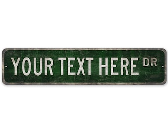 Custom Street Sign - City Street Sign - Vintage Style Sign - Vintage Street Sign - Personalized Sign - Premium Quality Rustic Metal Sign