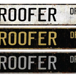 Roofer - Roofer Sign - Roofer Decor - Vintage Style Sign - Custom Name Sign - Premium Quality Rustic Metal Sign