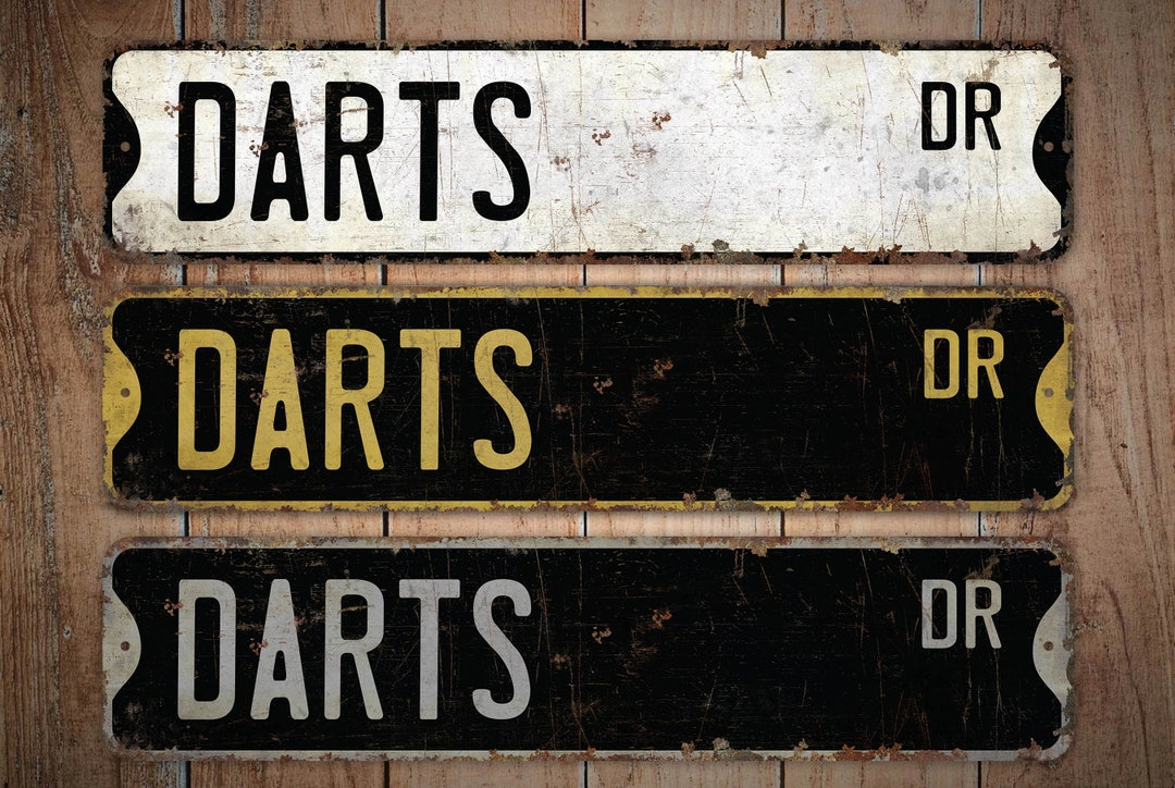 Darts Sign Darts Game Sign Darts Decor Custom Darts Custom Style Decor