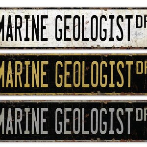 Marine Geologist - Marine Geologist Sign - Marine Geologist Decor - Vintage Style Sign - Premium Quality Rustic Metal Sign
