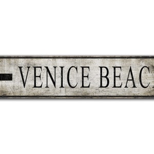 Venice Beach Arrow - Venice Arrow Sign - Venice Beach Arrow - Vintage Style Sign - Premium Quality Rustic Metal Sign