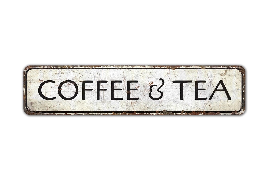 Coffee and Tea - Coffee and Tea Sign - Coffee Bar Decor - Coffee Sign ...